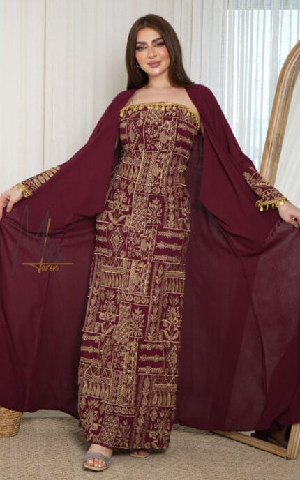 جلابية رمضان بلون عودي