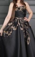 فستان سهرة ملكي أسود